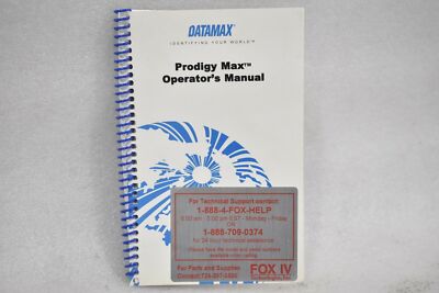 DATAMAX 88-2073-01 PRODIGY MAX OPERATOR'S MANUAL, QUICK START GUIDE