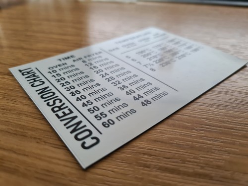 FRIDGE MAGNET - Air Fryer Cooking Time / Conversion Chart Including GAS Marks!! - Picture 2 of 3