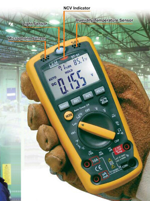 CEM DT-61 6in1 Industrial Thermometer Light Humidity Sound Meter NCV Multimeter