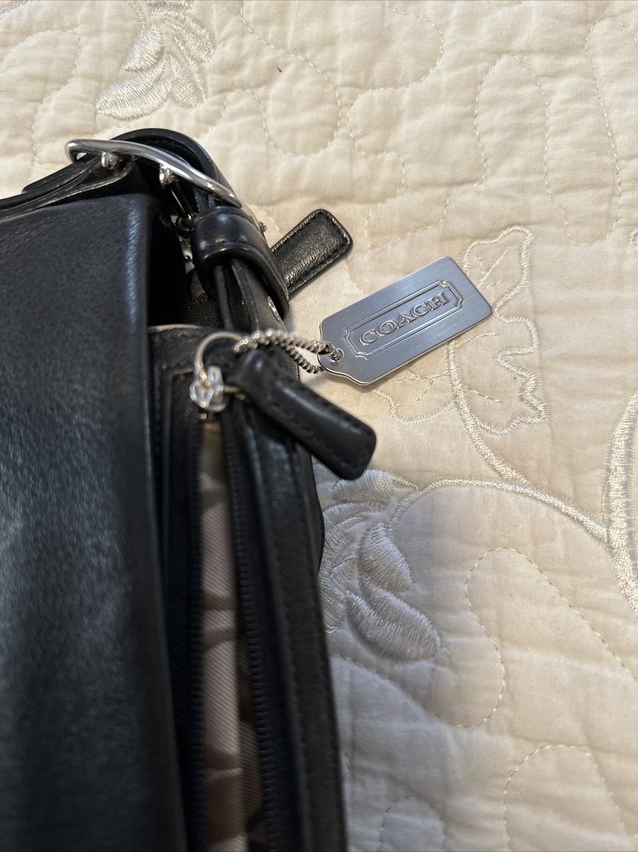 Authentic COACH #9186 Legacy Soho Bucket Bag Black Leather Duffle