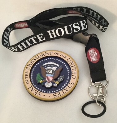 4 PRESIDENT =2 EAGLE SEAL MAGNET + 2 WHITE HOUSE LANYARD DEMOCRAT REPUBLICAN