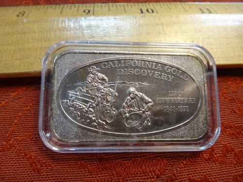 California Gold Discovery 1973 1 Oz .999 Silberbarren - United States Silver Corp