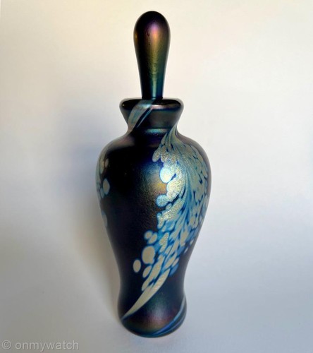 SABINO Vtg SiGNED Opalescent Glass Perfume Bottle FRANCE Gaite Nude Nymph PARIS - Picture 20 of 24
