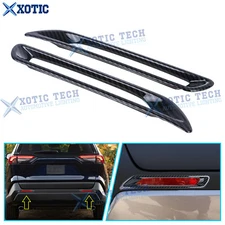 Carbon Fiber Rear Bumper Fog Light Cover Trim Decor for Toyota RAV4 2019-2025