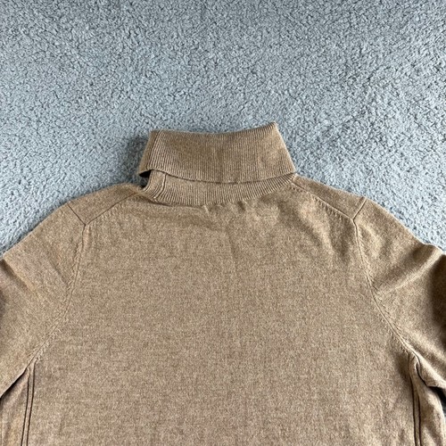 NEW Banana Republic Sweater Womens Large Beige Merino Wool Cashmere Turtleneck - Picture 8 of 17