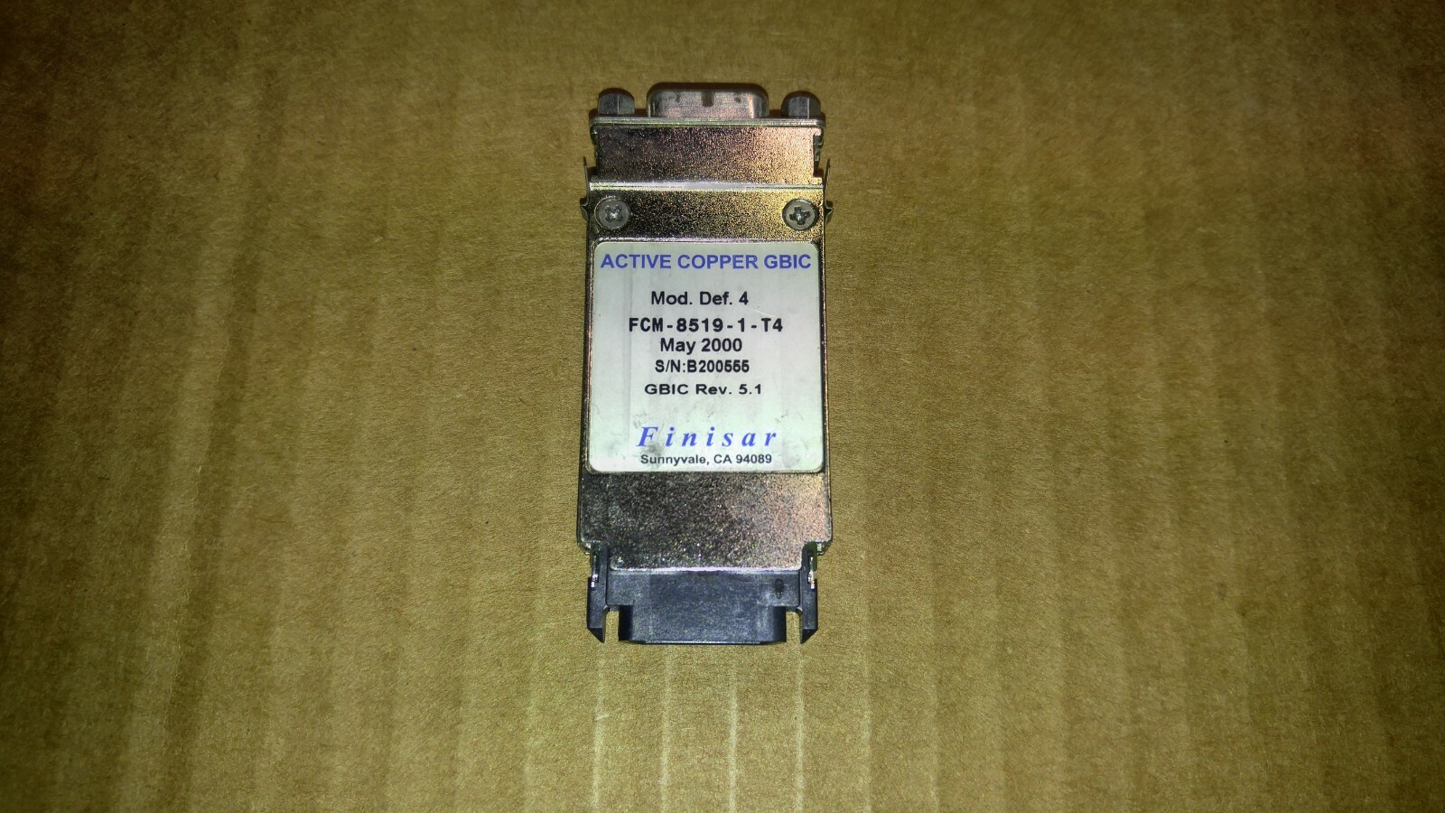 Finisar Fcm-8519-1-t4 FCM Active Copper Gbic Transceiver Module Finisar Fcm-8519-1-t4 FCM Active Copper Gbic Transceiver Module