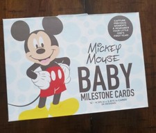Disney Baby Mickey Mouse Baby Milestone Cards-12 Cards-24 Designs-New