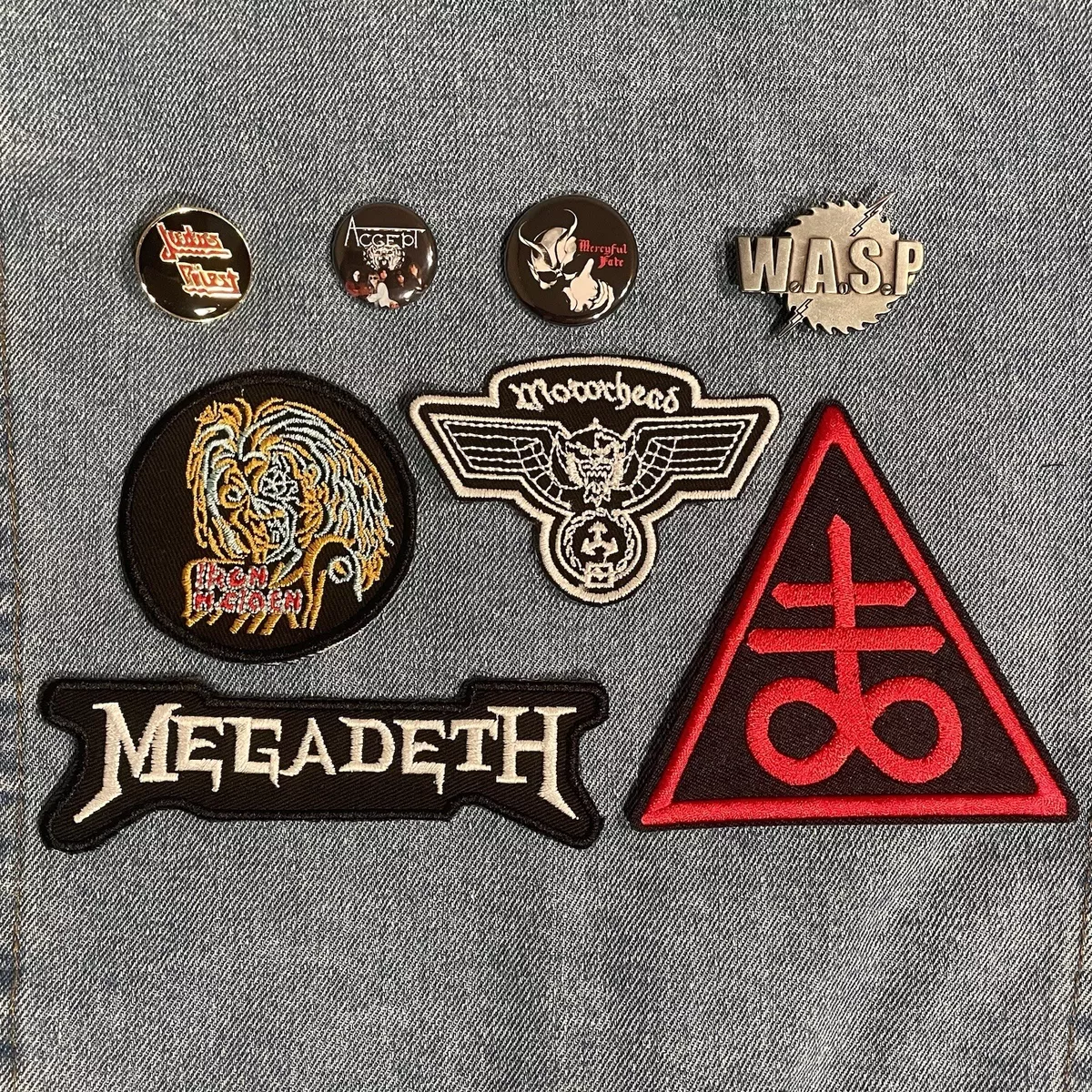 Eddie Munson Vest Patches and Pins (COMPLETE Set) Stranger Things