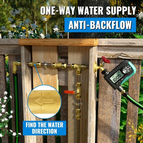 1/2 Inch Brass Check Valve with Disconnect Clip - Easy Install Plumbing Fittings - Picture 7 of 10
