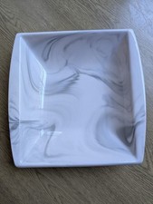 Malacasa Blance Marmor grau eckige Schalen 20,5cm super unbenutzter Zustand