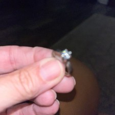 VINTAGE 925 STERLING SILVER CZ RING SIZE 6