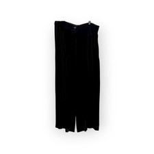 Nili Lotan USA Made Black Velvet Wide Palazzo Leg Pants Size 8