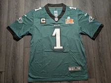 Jalen Hurts #1 Philadelphia Eagles 2025 Bowl Patch Men's Jersey Medium