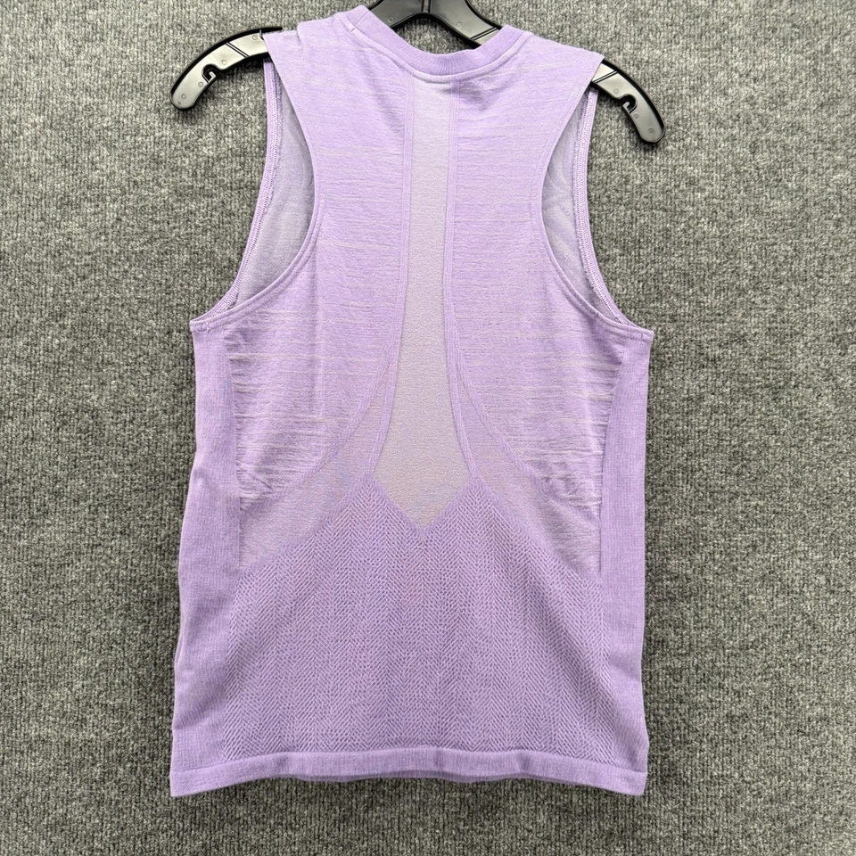 Smartwool Top Womens XL Purple Merino Wool Sleeveless Leaf Print Casual Outdoor - Image 4 of 4