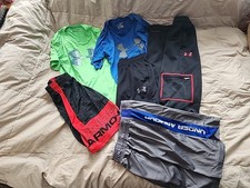 Under Armour Youth Boys Size M Clothes Lot Of 6 Used Athletic Shirts Shorts