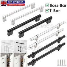 96mm-320mm Kitchen Cupboard Cabinet T-Bar Door Handle Stainless Steel Handles UK