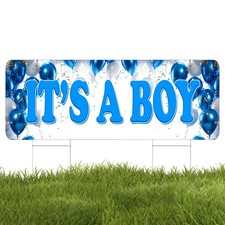 Its A Boy Congratulations Baby Gender Reveal Yard Sign Home Decor 48x16 Inch