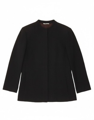 MARELLA Womens Open 3/4 Sleeve Blazer Jacket UK 10 Small Black Viscose CB03