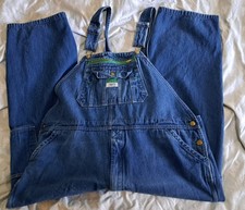 Liberty Jean Overalls Mens 46x30 Carpenter Bib Workwear Farmer Denim