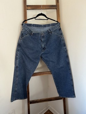 Wrangler Men's Carpenter Jeans Blue Medium Wash Denim Pockets Hammer Loop