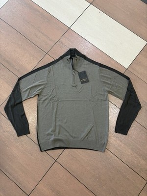 Stefano Ricci Langarmshirt SLIM Farbe hellgrün - XL/54 - mit Reißverschluss