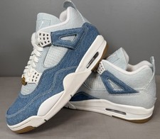 Air Jordan 4 Retro TEX Denim Worn Blue Sneakers IB6716-100 Women s Size 9.5