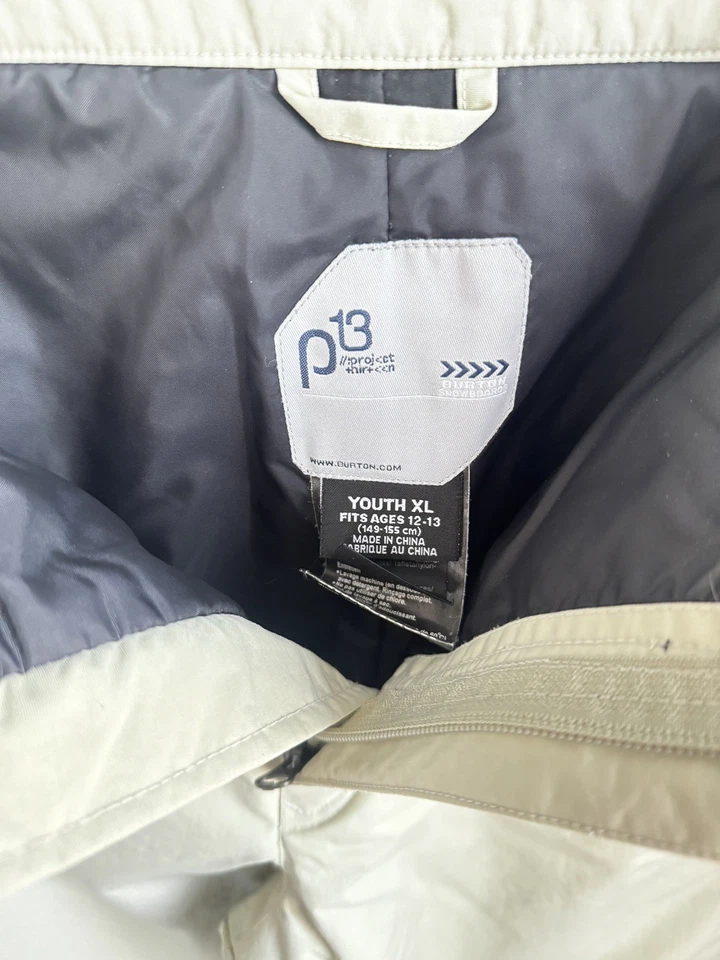 Burton P13 Snow Pants Yth Sz XL Tan Waterproof Ski Snowboard Insulated  - Image 4 of 4