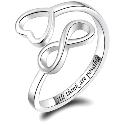 Motivational Sterling Silver Ring - All Things Possible