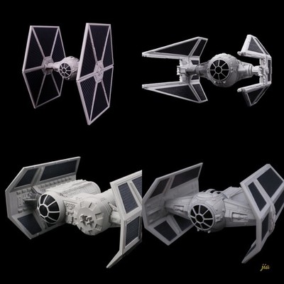 1/72 Star Wars TIE Interceptor Fighter Series Model Kit W/base 3D Printing