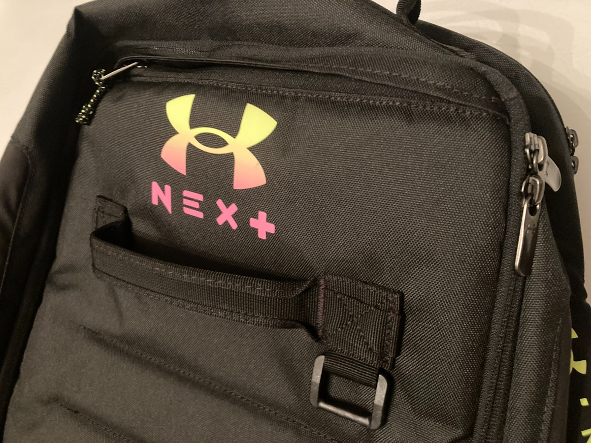Under Armour UA Contain NEXT Storm Athlete Issued Backpack Gray Pink Sport Bag Under Armour Hustle 3.0 Backpack - Heather Grey / Pink - New  main image 3