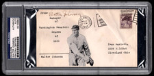 WALTER JOHNSON SIGNED PSA/DNA CERTIFIED BASEBALL 1932 ENVELOPE AUTOGRAPH HOF