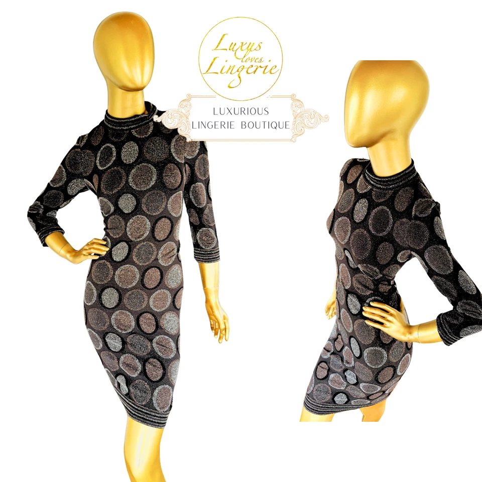 MAGIC DRESS by Wolford XS X Small black silver gold Kleid mit Glitzer Glanz - Bild 1 von 1