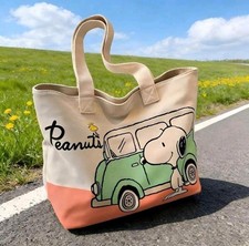 Snoopy Peanuts Bag Tote Shopping Beach Travel Canvas Purse Laptop Gift Present