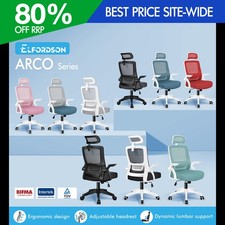 ELFORDSON Mesh Office Chair High Back Lumbar Support Swivel Adjustable Gaming