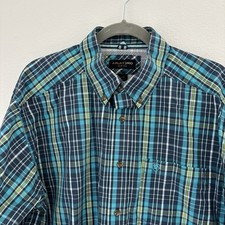 Ariat Shirt Men's XL Blue Plaid Pro Series Button Down Long Sleeves Western