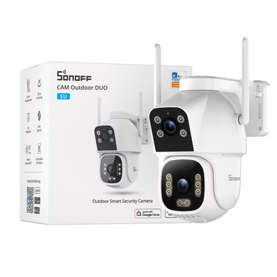 SONOFF 4MP+4MP Überwachungskamera Außen Dual-Objektiv WiFi für PTZ KI Zigbee-Hub