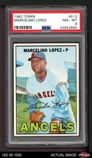 1967 Topps #513 Marcelino Lopez Angels PSA 8 - NM/MT