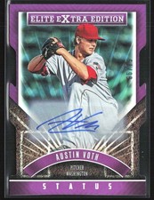 Austin Voth 2015 Panini Elite Extra Edition Purple Die-Cut Auto /75 #157
