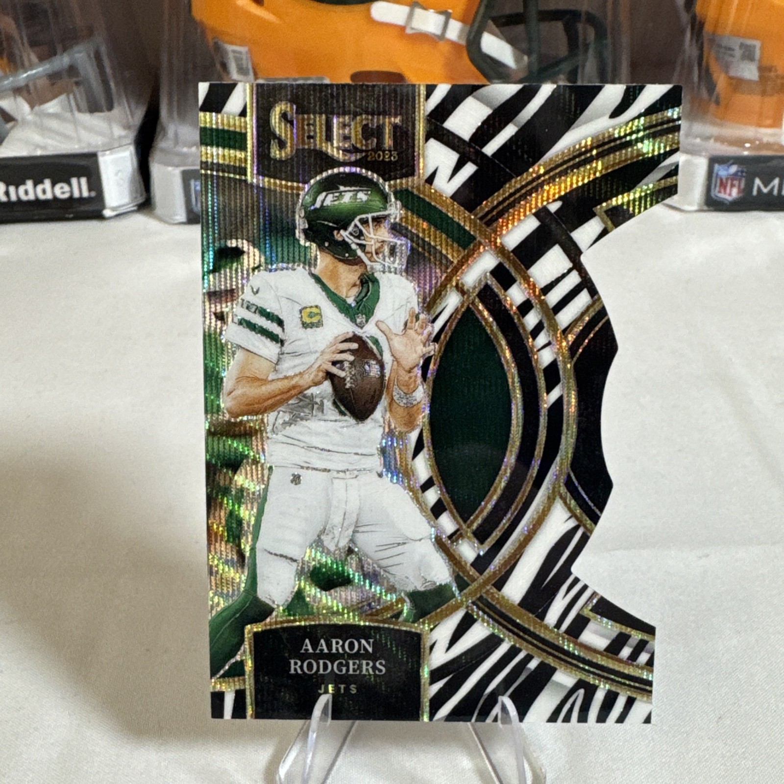 2023 Select Aaron Rodgers Zebra Prizm Die Cut SSP Premier #121 Jets 🔥 🦓