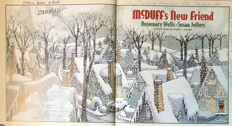 WELLS   MCDUFF S NEW FRIEND   1998 HC/DJ NF/NF SIGNED 2X CHRISTMAS STORY - Image 2 of 2