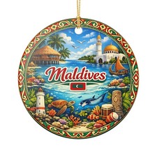 Maldives Ornament  Ceramic Travel Souvenir