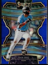 2020 Panini Select Isan Diaz Blue Rookie /149 Miami Marlins #76
