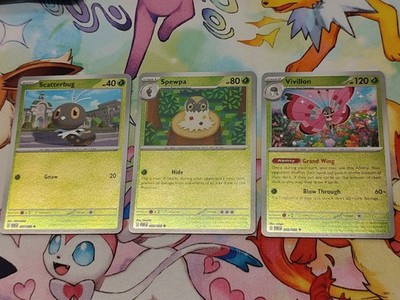 Pokemon TCG - ME03: Perfect Order  - Holo Vivillon - Spewpa- Scatterbug 009/088