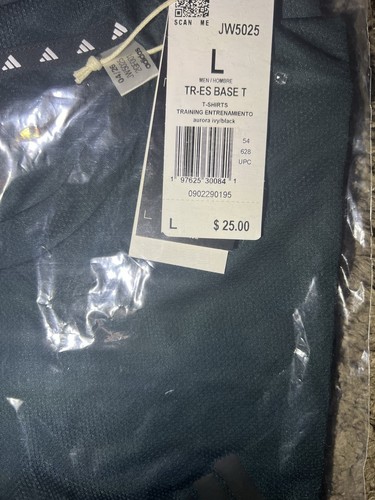 adidas men Train Essentials Training Tee Color : Aurora Size : ( L ) - Picture 7 of 9