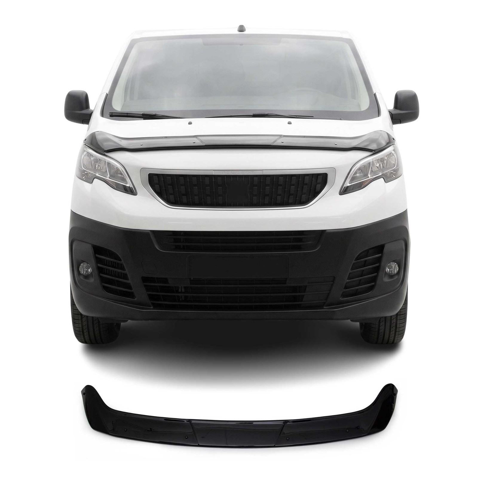 Déflecteur de capot haut de gamme en acrylique fumé pour Peugeot Expert