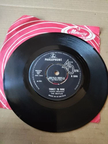 THE BEATLES - TICKET TO RIDE - 7" VINYL Single Good Tested