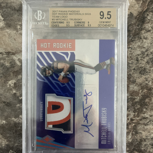 2017 Panini PHOENIX HOT ROOKIE MATERIALS #3 Mitch TRUBISKY (1/1!) BGS 9.5 RC! - Picture 1 of 5