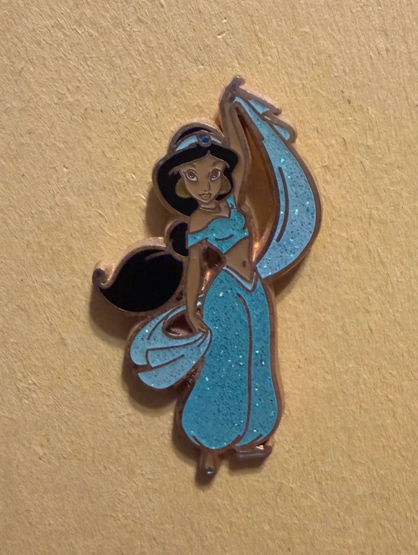 Disney Pin WDW Jasmine Glitter Dress Aladdin Retired