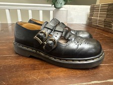 Dr. Martens 8065 Mary Janes Made In England Black Leather Shoes Women  s 7 / UK 5