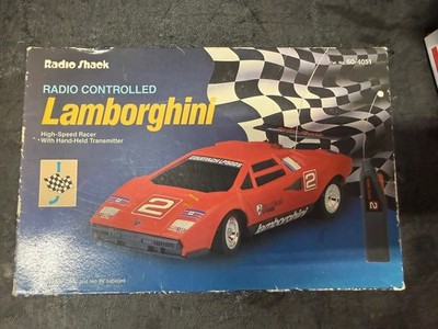 Radio Shack Radio Controlled Lamborghini Race Car In Box Untested 